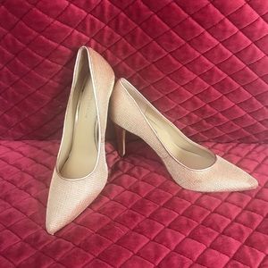 Antonio Melani gold closed toed heels